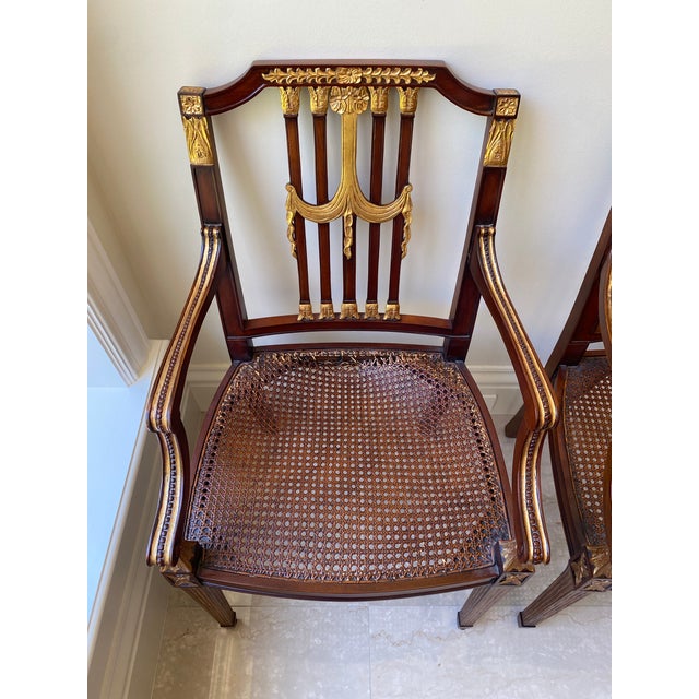 2000 - 2009 Two Maitland - Smith Cane Chairs For Sale - Image 5 of 12