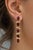 Metal Modern Geometric Garnet Drop Earrings, Silver, Gold, Pair For Sale - Image 7 of 10