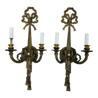 Mid Century French Style Electric Wall Sconces - a Pair For Sale
