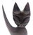 Wood Mid 20th Century Wood Carved Cat Figurine For Sale - Image 7 of 9