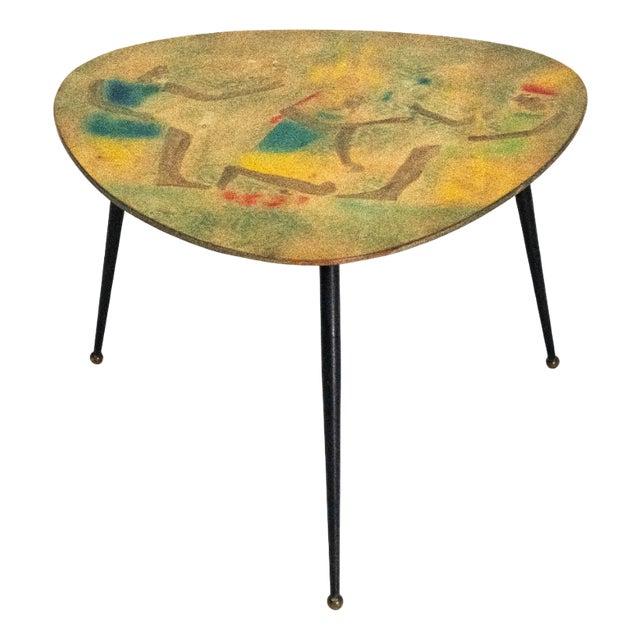 Mid-Century Modern Italian Tripod Coffee Table, 1950s For Sale