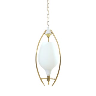 Vintage Mid-Century Modern Italian Brass Pendant Light For Sale