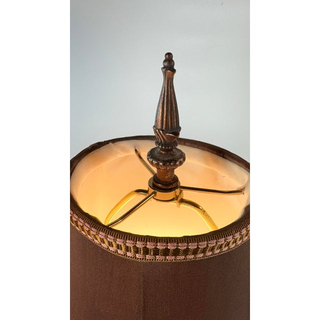 Early 21st Century Vintage Lamp Marble & Bronzed Metal, Baroque, Neoclassical, Victorian Style For Sale - Image 5 of 12