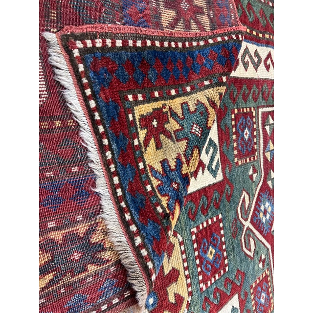 Late 19th Century Fine Antique Sevan Kazak Rug 5’5” X 7’9” For Sale - Image 5 of 9