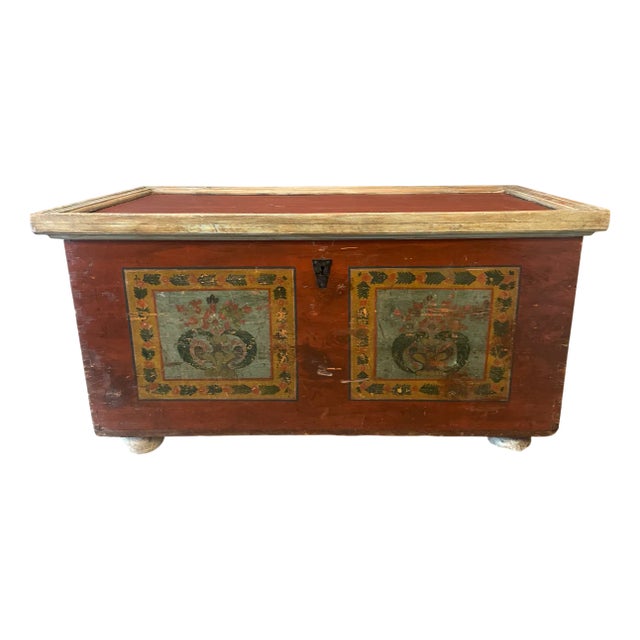 Large Antique Fir Chest For Sale