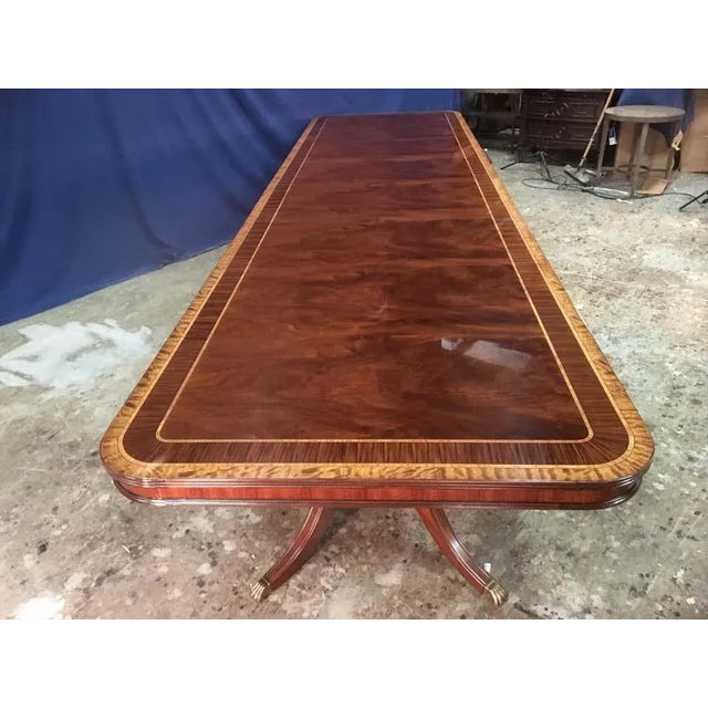 16 Ft. Leighton Hall Mahogany Dining/Banquet Table Made-To-Order For Sale In Atlanta - Image 6 of 11