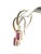 Metal Diamond Rubellite Tourmaline Earrings 14k Gold 2.05 Tcw Certified For Sale - Image 7 of 12