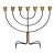 Svend Aage Holm Sørensen Steel and Brass Menorah, Danish Mid-Century Modern, 1960s For Sale