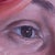 Soft Focus by Shaina Craft | Oil on wood close-up of a human eye For Sale