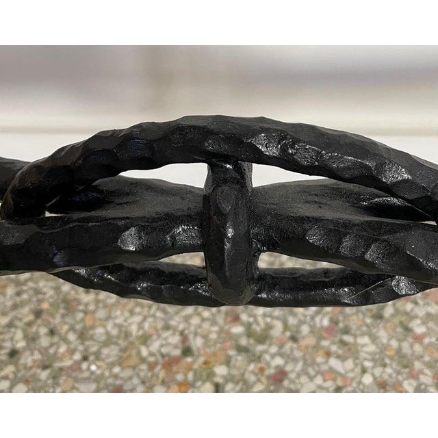 Diego Giacometti Style Wrought Iron Console Table For Sale In West Palm - Image 6 of 12