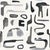 Contemporary Canvas Wallpaper by Susan Hable in Anthracite For Sale - Image 3 of 3
