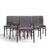 Robsjohn Gibbings for Widdicomb Mid Century Ebonized Walnut Dining Chairs - Set of 6 Each armless chair measures: 21.75...