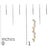 Early 21st Century 14K Yellow Gold 1/2 Cttw Diamond Zig Zag Drop Earrings (I-J Color, SI2-I1 Clarity) For Sale - Image 5 of 5