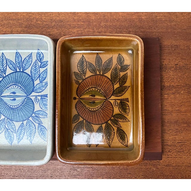 Mid-Century West German Pottery WGP Stacking Bowls with Teak Tray, 1960s, Set of 4 For Sale - Image 10 of 18