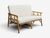 Mid-Century Modern Ficks Reed, Two Seater Sofa, Bamboo, Cane, White Fabric, Usa, 1950s For Sale - Image 3 of 15