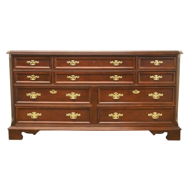Bassett Furniture Eden House Collection Cherry Double Dresser Chairish