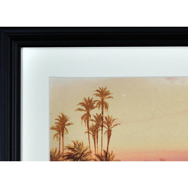 Edwin Lord Weeks, Travellers by a River Nile Tributary at Sundown, Egypt, 1800s, Watercolor & Paper For Sale - Image 5 of 18