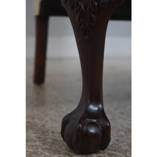 Pair Southwood Ball & Claw Mahogany Wing Back Easy Chairs For Sale - Image 15 of 18