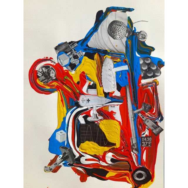 Set of 6 - 11.5' X 14' Framed Abstract Acrylic Paintings 'The Physics' #2 by Diane Grant For Sale - Image 10 of 11