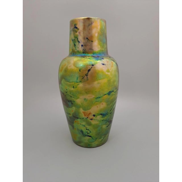 Large Art Deco Vase with Lutreglaze from Zsolnay, Hungary, 1930s For Sale - Image 3 of 8