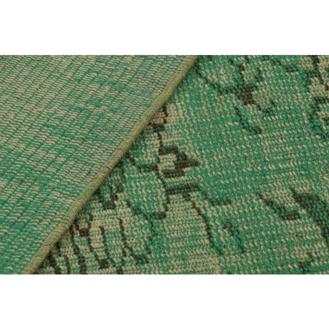 Textile Vintage Zeki Müren Rug in Green With Floral Patterns, From Rug & Kilim For Sale - Image 7 of 7