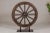 19th Century Antique Mounted Wood and Metal Wheel Welded to a Custom Metal Base For Sale - Image 5 of 12
