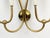 Mid-Century Modern Ivory Metal and Brass Four-Light Wall Lamps, 1950s, Set of 4 For Sale - Image 3 of 18