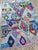 Textile Multicolor Diamond Handwoven Wool Moroccan Boujaad Rug For Sale - Image 7 of 12