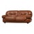 1970s Brown Leather Sapporo Loveseat Sofa by Mario Marenco For Sale