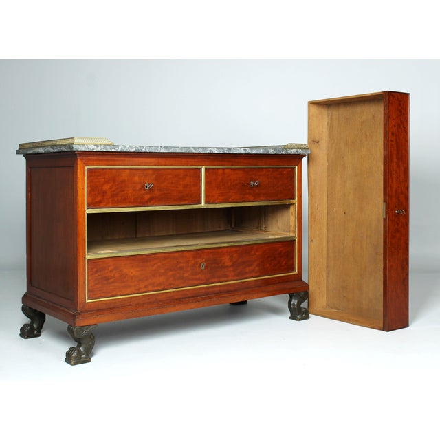 Gold Empire Chest of Drawers by Jacob Freres, Paris, 1800s For Sale - Image 8 of 16