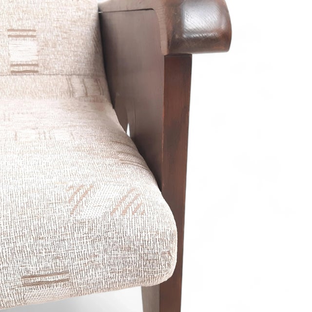 Wood Vintage Wooden A-Shaped Armchair attributed to Up Závody, 1950s For Sale - Image 7 of 9