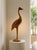 Mid-Century Modern Vintage Hand-Carved Teak Wood Crane Shorebird Sculpture – 37" For Sale - Image 9 of 12