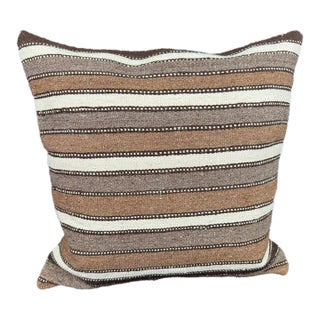 Turkish Hemp Pillow Cushion Natural Beige Brown Cushion Cover 20"x20" For Sale
