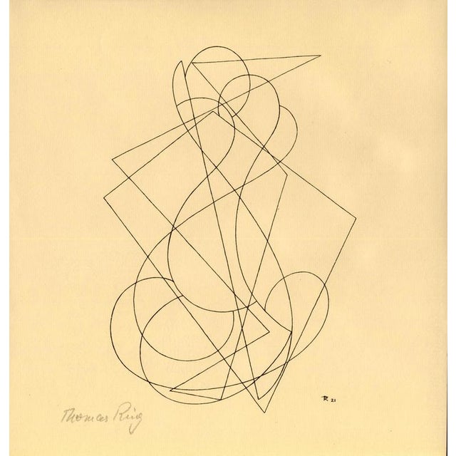 Construction 1921 by Thomas Ring for Edition Panderma, Basel, 1921This woodcut, titled Construction 1921, is a work by...