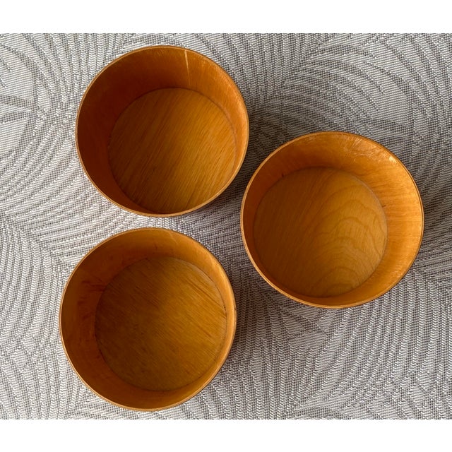 Set of 3 Midcentury Danish Modern Stackable Servex Teak Bowls, Made in Sweden For Sale - Image 9 of 12