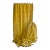 French Art Nouveau Yellow Moire Silk and Flowers Castle Curtains Drapes - A Pair For Sale