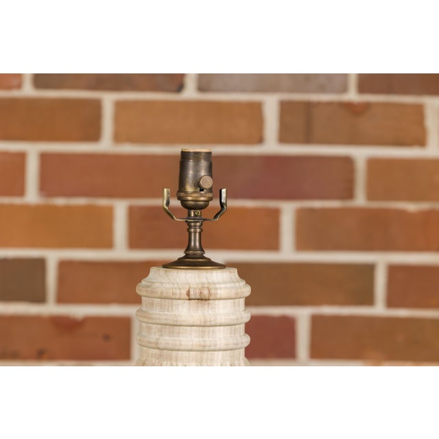 English 19th Century English Carved Wooden Fragments Made into US-Wired Table Lamps - a Pair For Sale - Image 3 of 12