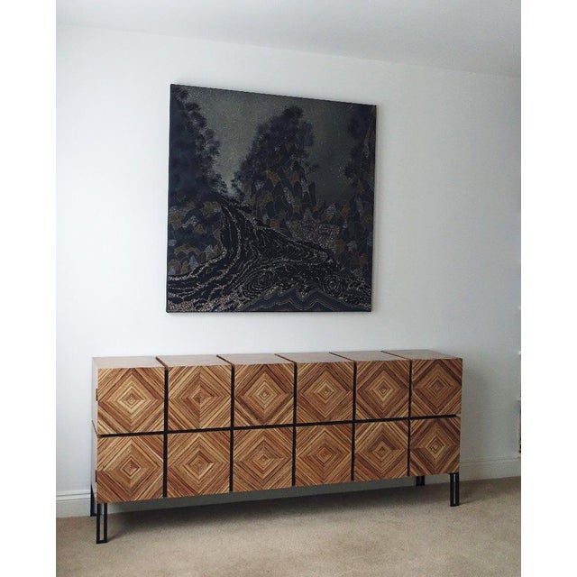 Losange Three-Door Zebrano Sideboard by Aymeric Lefort For Sale - Image 12 of 17