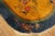 1920s Orange Floral Modern Antique Chinese Art Deco Carpet Oval Small Rug For Sale - Image 11 of 14