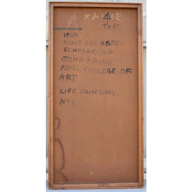 Paint John Kaine, Standing Figure, 1960, Acrylic on Board For Sale - Image 7 of 8