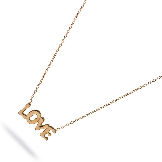 Love Letter Gold Necklace For Sale In Miami - Image 6 of 9