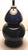 1960s Midnight Blue Double Gourd Vintage Ceramic Lamp For Sale - Image 4 of 13