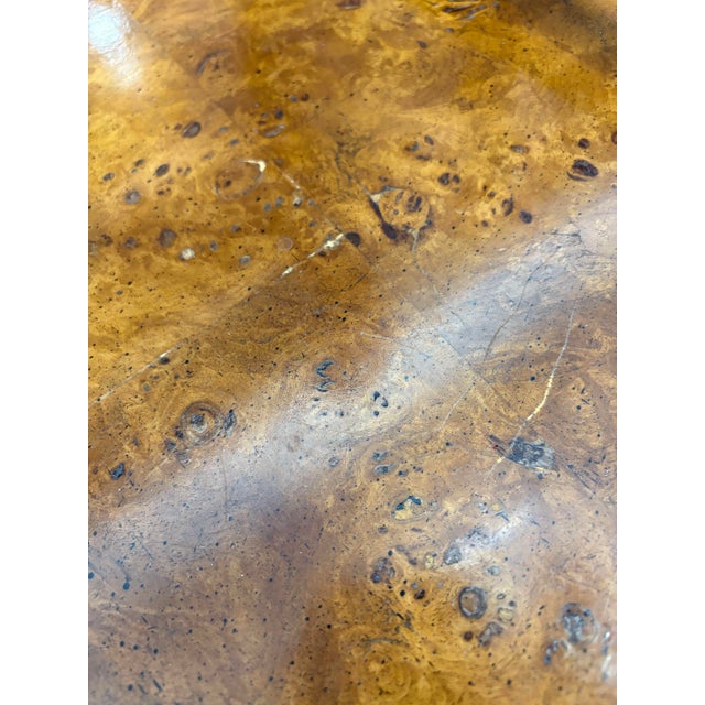 Mid 20th Century Ethan Allen Knob Creek Burl Wood Side Table For Sale - Image 10 of 11