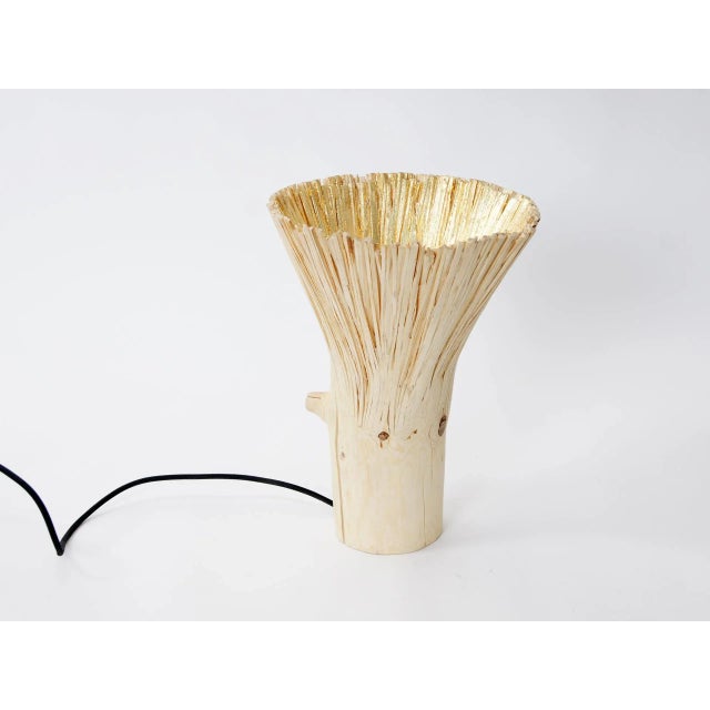 Wood Pressed Wood Gold Table Light from Johannes Hemann For Sale - Image 7 of 7