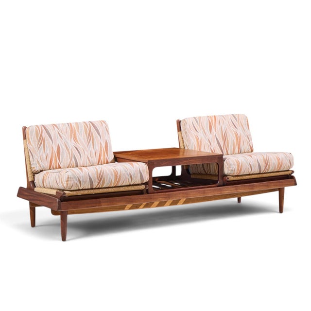 Bramin Møbler Hans Olsen Model 161 Danish Teak and Cane Modular 2-Seat Sofa With Table - Pair For Sale - Image 4 of 18