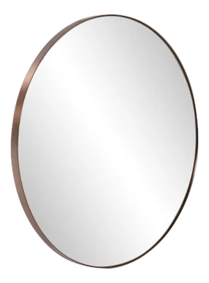Kenneth Ludwig Chicago Van Buren Brushed Brass Round Mirror