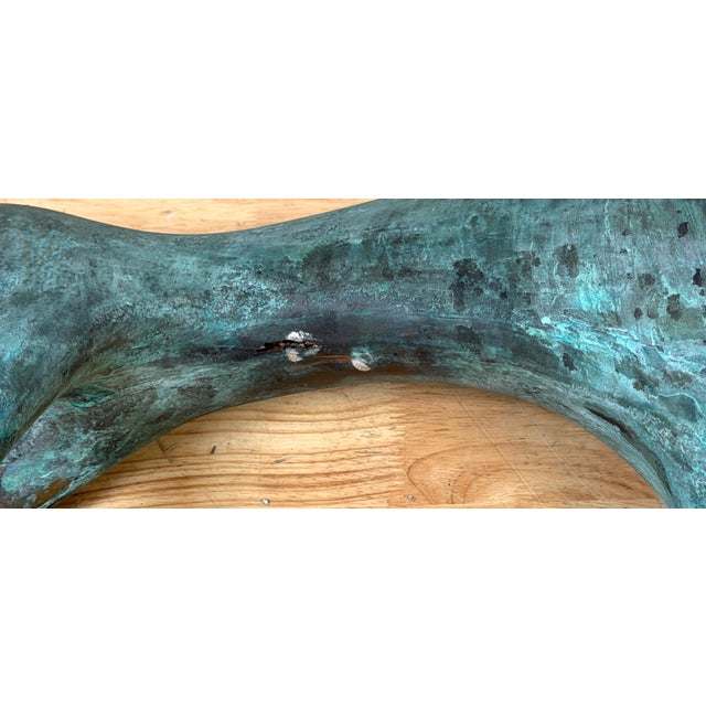 Monumental Italian Modernist Patinated Bronze Horse Sculpture, Etruscan Taste For Sale - Image 4 of 12