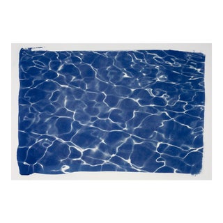 Swimming Pool Water Reflection Limited Edition Cyanotype Print For Sale