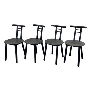 Vintage Italian Chairs, 1980s, Set of 4 For Sale