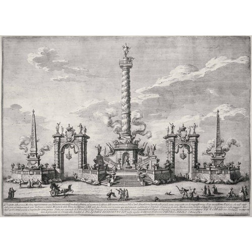 Giuseppe Vasi, The Carl' Amilia Villa in Caserta\., 1800s, Etching For Sale